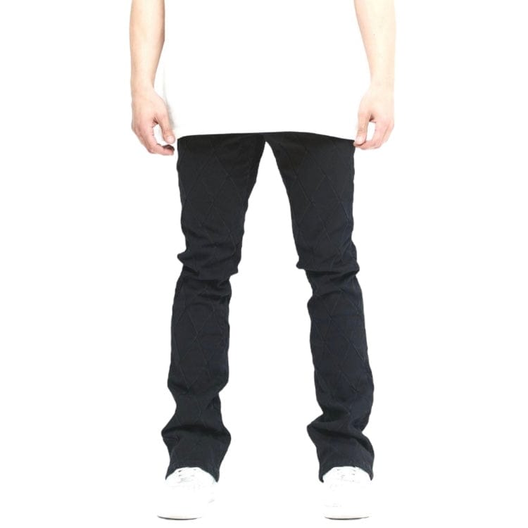 Valabasas Tired Stacked Denim Jean (Jet Black) VLBS-VJ3-1002