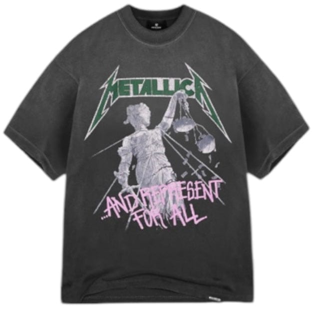 Represent X Metallica Justice T-Shirt (Stained Black) MLM4352-230
