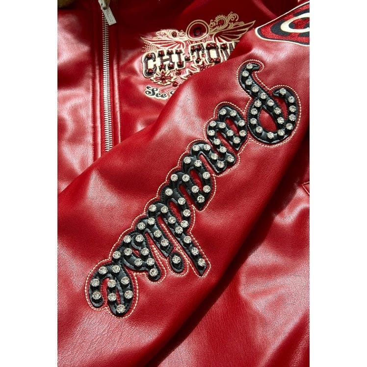 See You In Paradise Windy City Hooded Bomber Jacket (Red) 91748