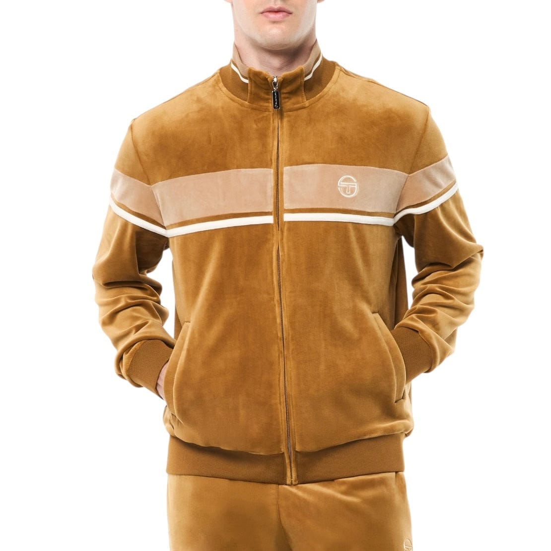 Sergio Tacchini Damarindo Velour Track Set (Bronze Brown)
