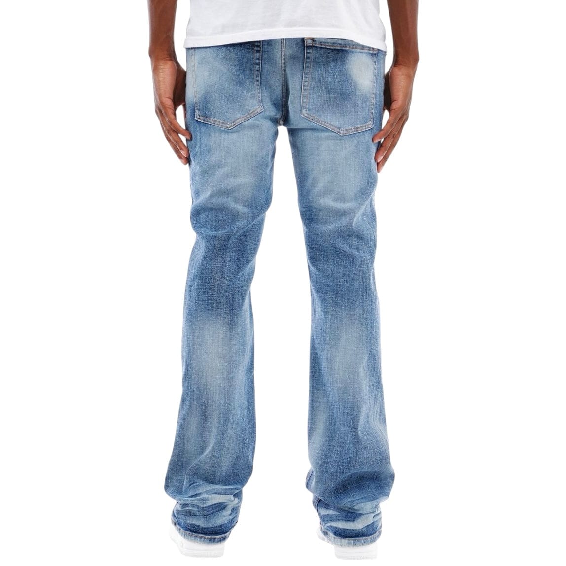 Copper Rivet Flare Fit Denim Jean (Light Sand Blue) 533018-LSB