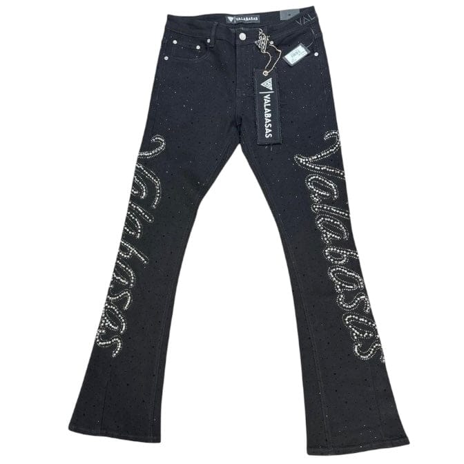 Valabasas Lattice Stacked Denim (Jet Black) VLBS-VJ3-1030