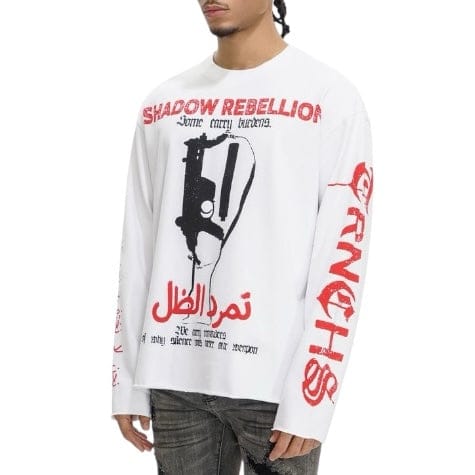 Trnchs Shadow Rebellion Long Sleeve Tee (White)