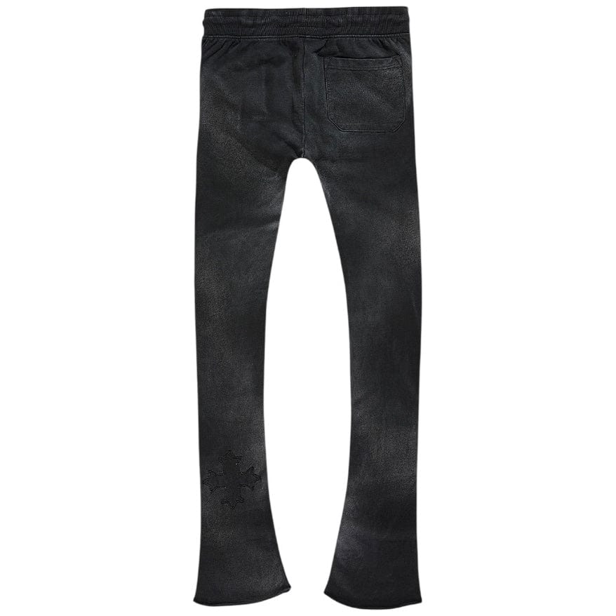 See You In Paradise Oasis Washed Stacked Sweatpants (Black Shadow) 8864L