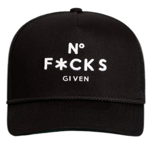Field Grade No F*cks Given Twill Meshback Trucker Hat (Black) 1004994