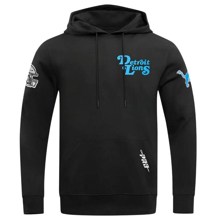 Pro Standard NFL Detroit Lions Souvenir Fleece Pullover Hoodie (Black)