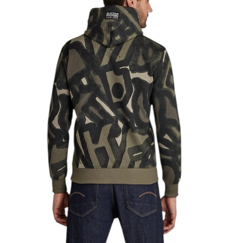 G-Star Raw Brush Stroke Allover Hooded Sweatshirt (Camo) D19359