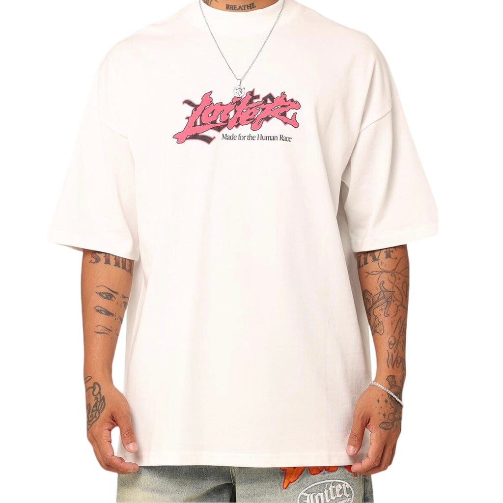 Loiter Sketchbook Oversized Tee (Off White)