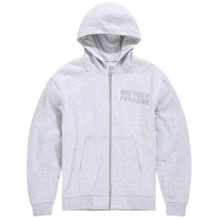 See You In Paradise Tonal Zip Up Hoodie (Heather Grey) 8863H