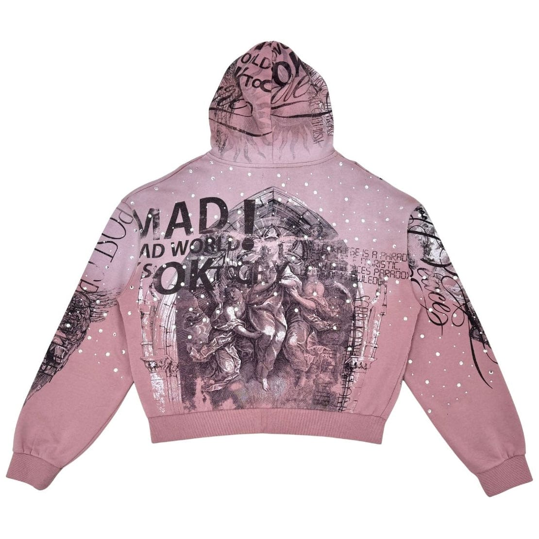 Rare Peace Washed F. Terry Zip Hoodie (Dust Pink) RK5043