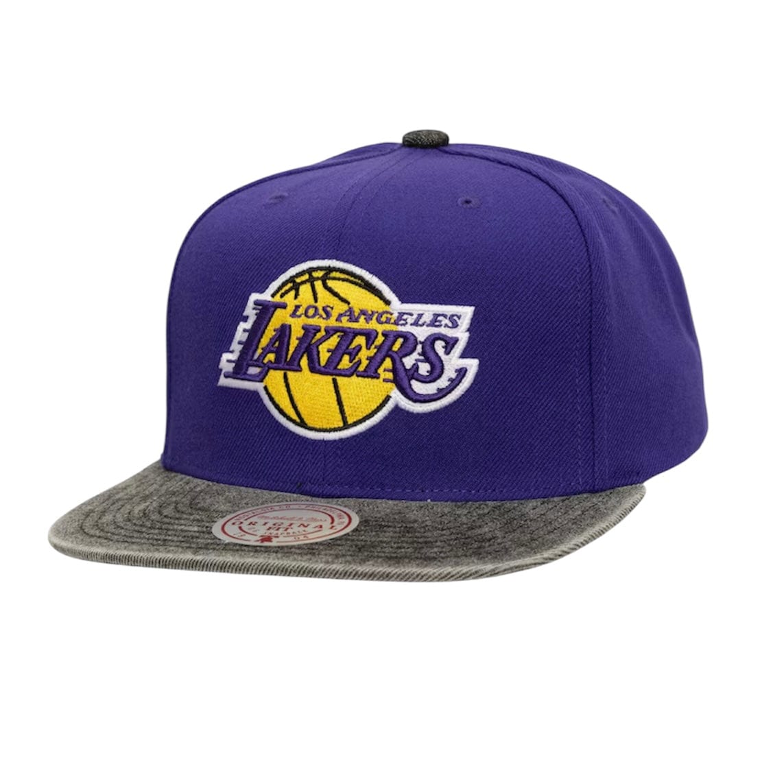 Mitchell & Ness Nba La Laker Denim Patchwork Snapback (Purple)