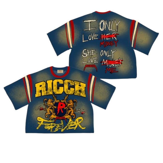 Ricchezza RicchForever Varsity Tee (Navy) SP25-009