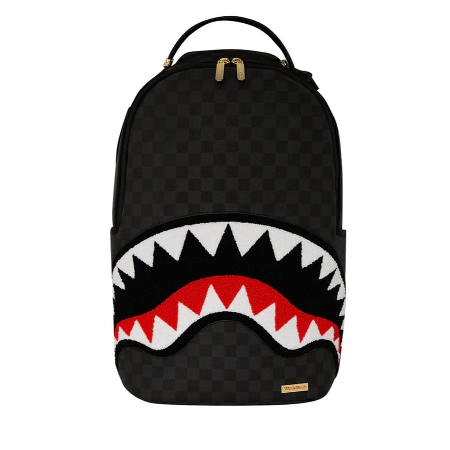 Sprayground Black Chenille Sip DLXSV Backpack