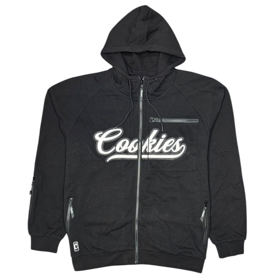 Cookies Cursive Zip-Up Jacket (Black) 1468H7732