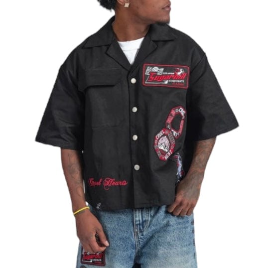 Sugar Hill Cruel Box-Fit Work Shirt (Black) SH25-SPR2-77