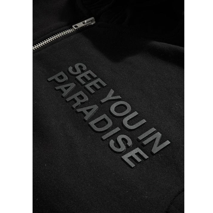 See You In Paradise Tonal Zip Up Hoodie (Black) 8863H