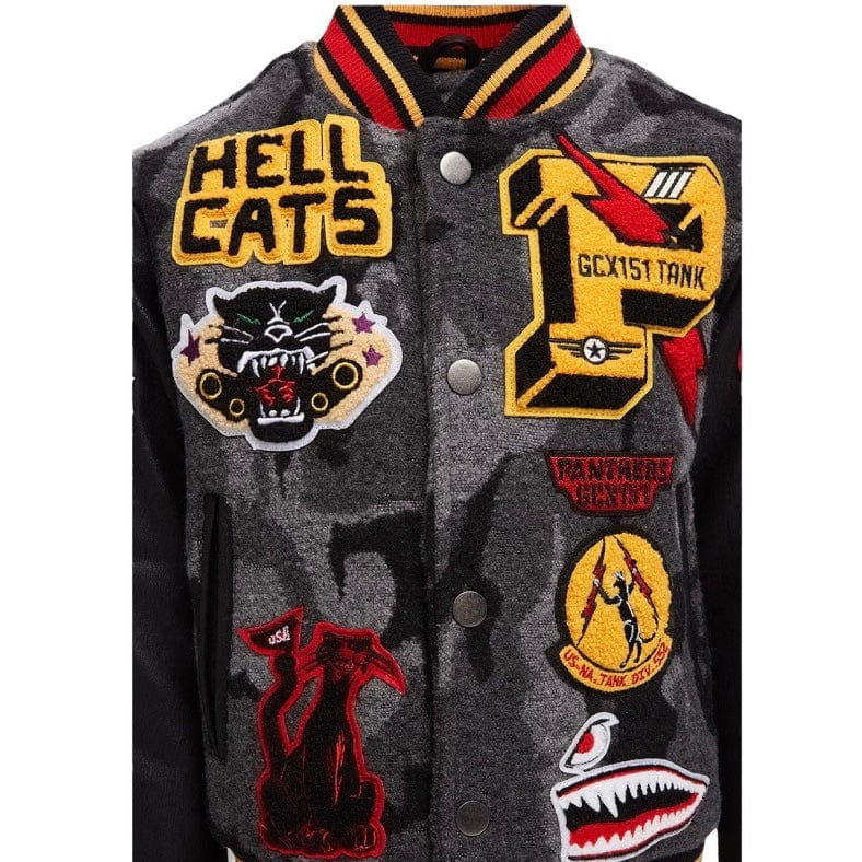 Boys Jordan Craig Hellcat Varsity Jacket (Black Camo) 91646B