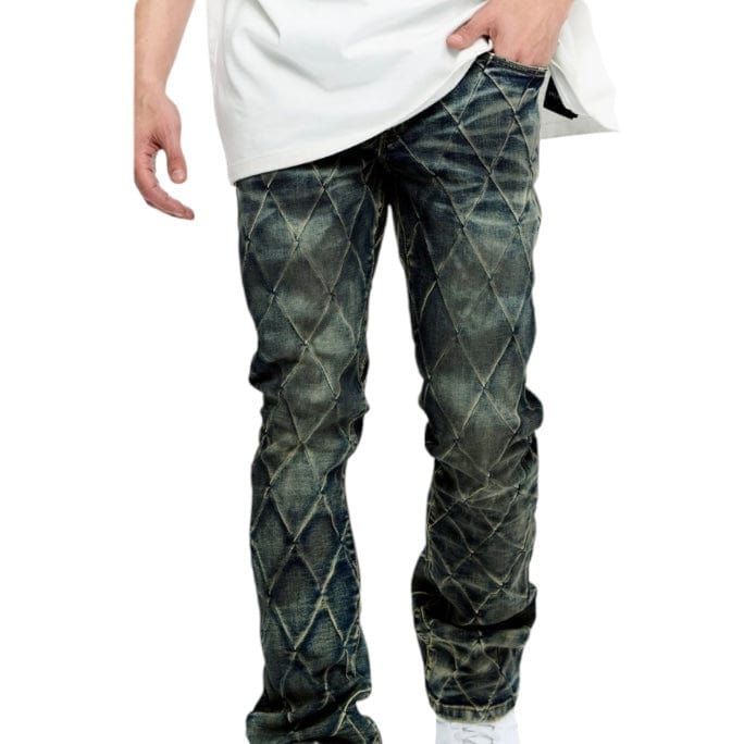 Valabasas Tired Stacked Denim Jean (Blue Vintage) VLBS-VJ3-1002