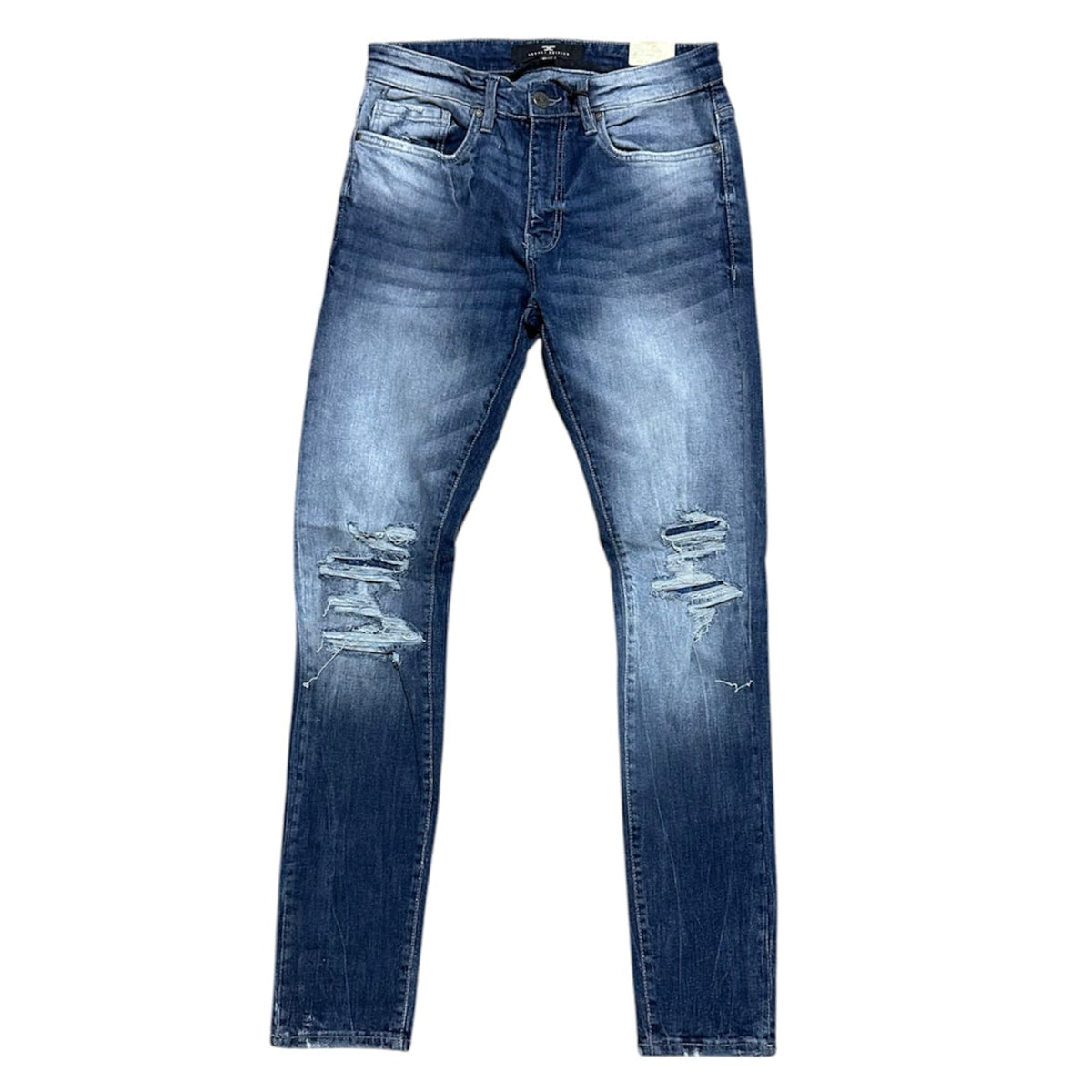 Jordan Craig Martin Stacked Shreds On Knees Denim (M/Blue) JTF2294