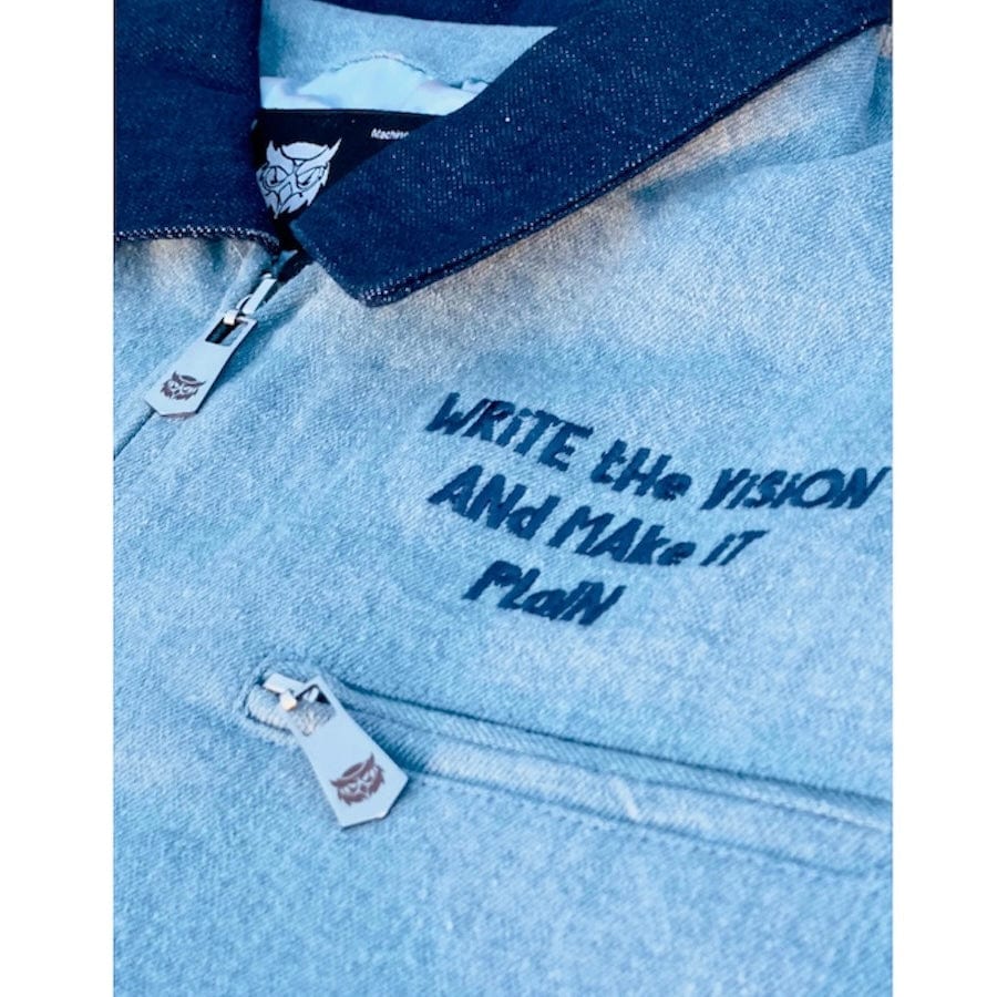 Vision Worker Full Zip Denim Jacket (Denim)