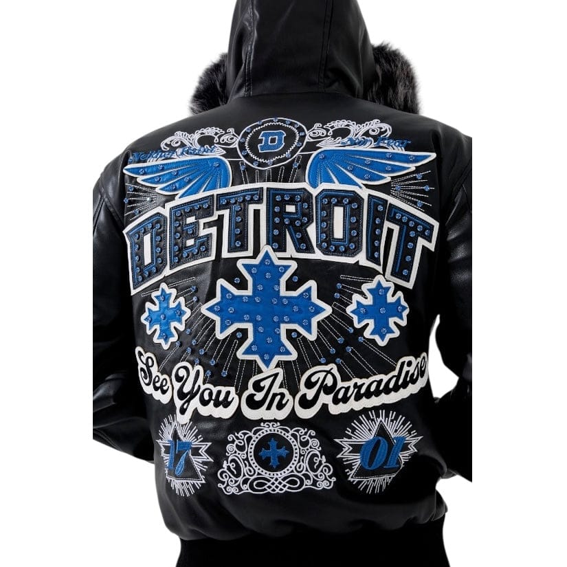 See You In Paradise Motor City Hooded Bomber Jacket (Black) 91746