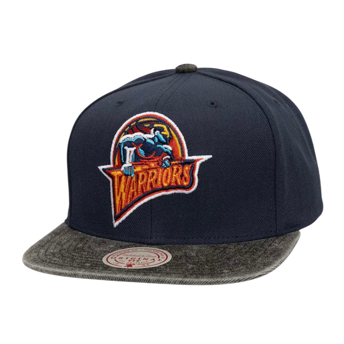 Mitchell & Ness Nba Golden State Warriors Denim Patchwork Snapback (Navy)