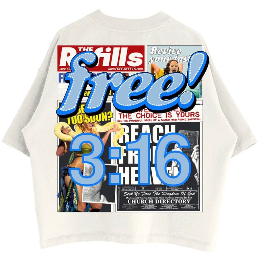 Free Refills Tabloid Tee (Off White) FR-S26-017