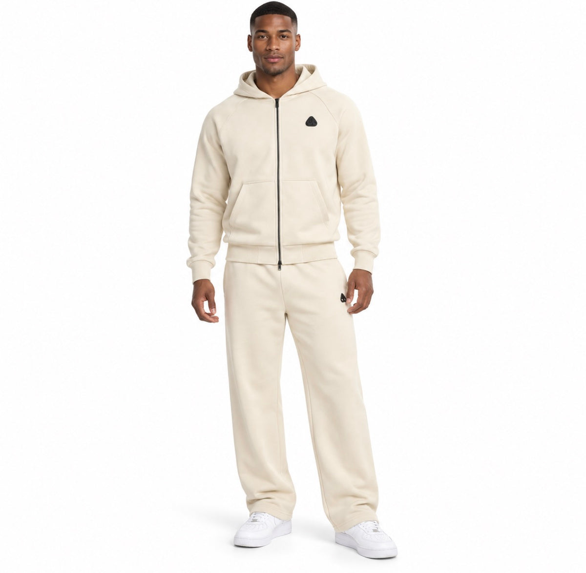 Moose Knuckles Yul Zip Up Hoodie & Jogger Set (Alabaster)