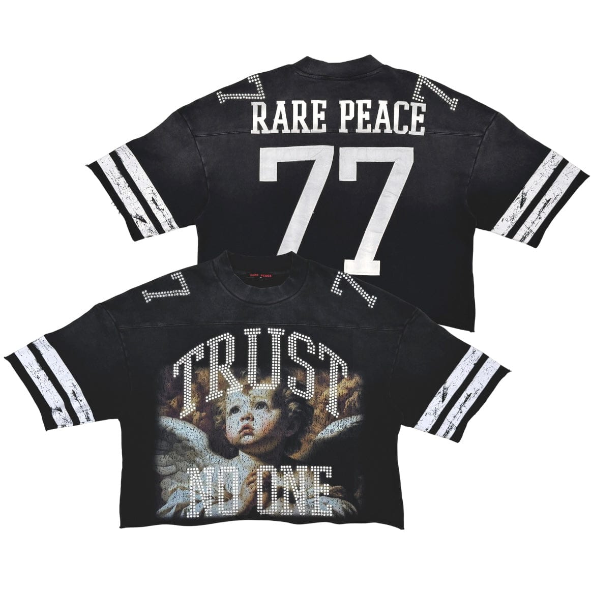 Rare Peace Trust No One Crop Tee (Black) RT5065