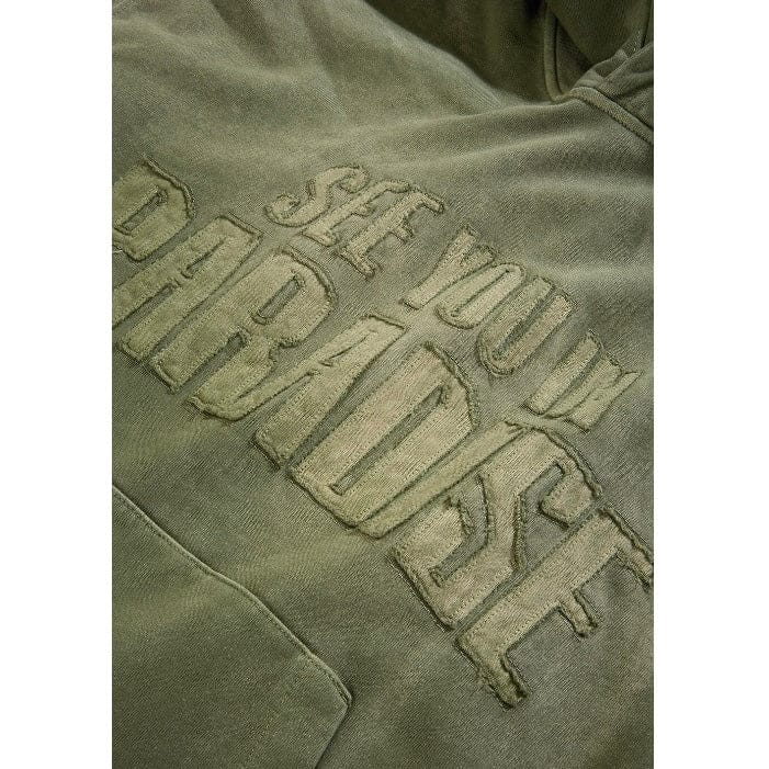 See You In Paradise Oasis Washed Pullover Hoodie (Olive) 8864H