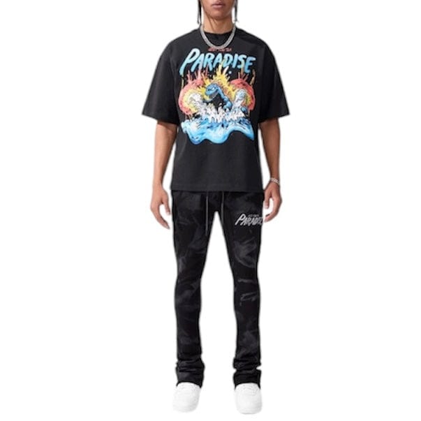 Jordan Craig Sea Monster Cropped Boxy Tee (Black) 9201A