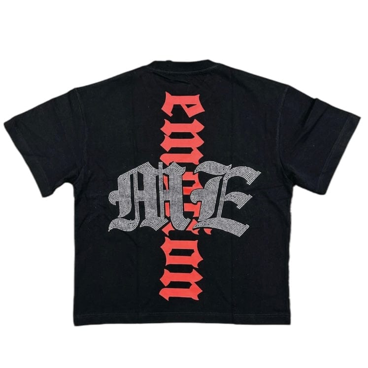 Mixed Emotion Octopus Rhinestone Tee (Black)