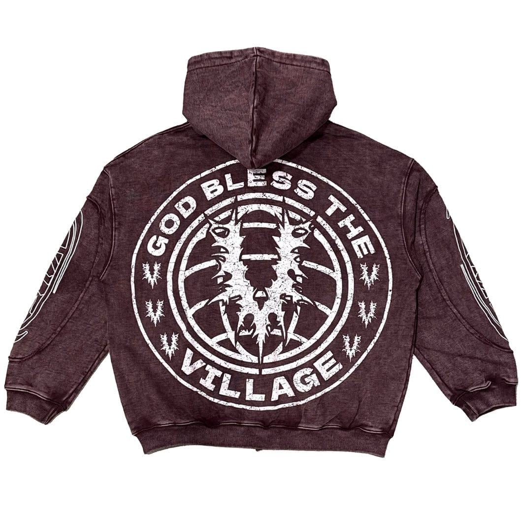 Village Chrome Panel Set (Burgundy Wash)