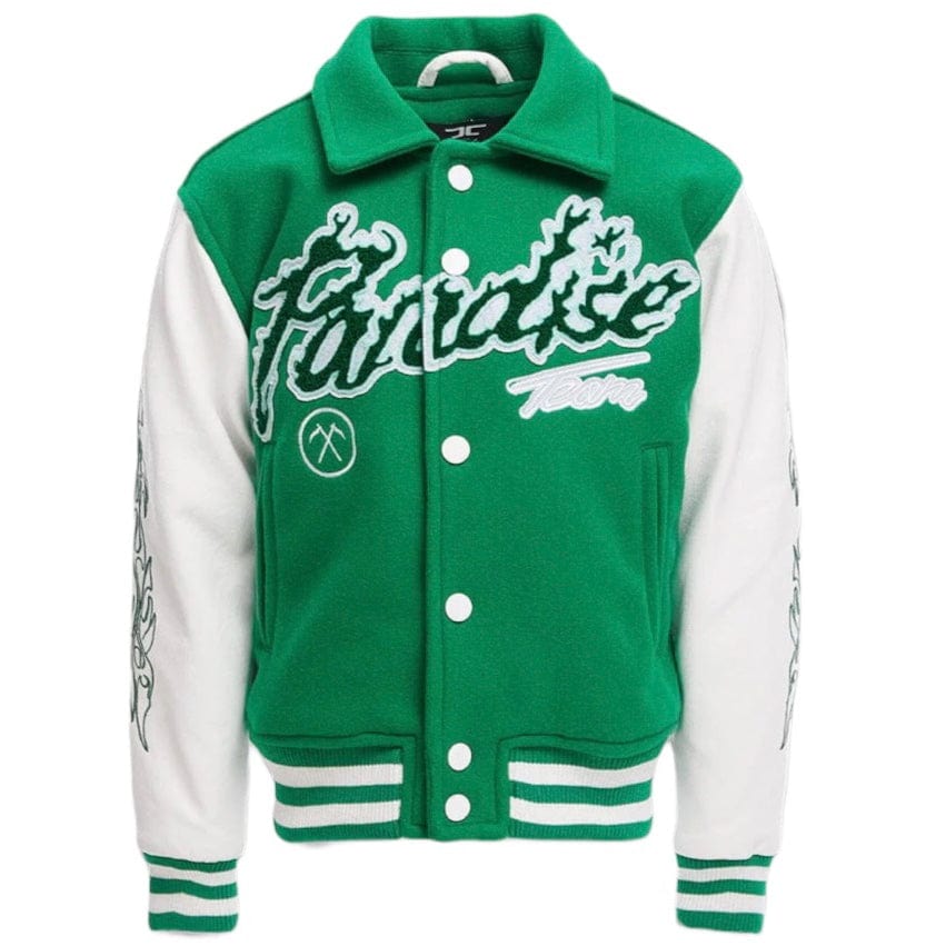 Boys Jordan Craig Paradise Tour Varsity Jacket (Green) 91632B