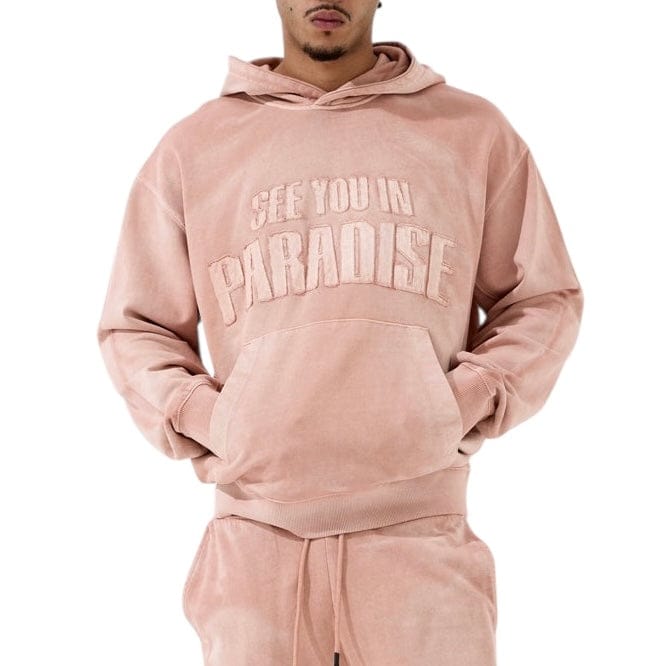 See You In Paradise Oasis Washed Pullover Hoodie (Dirty Rose) 8864H