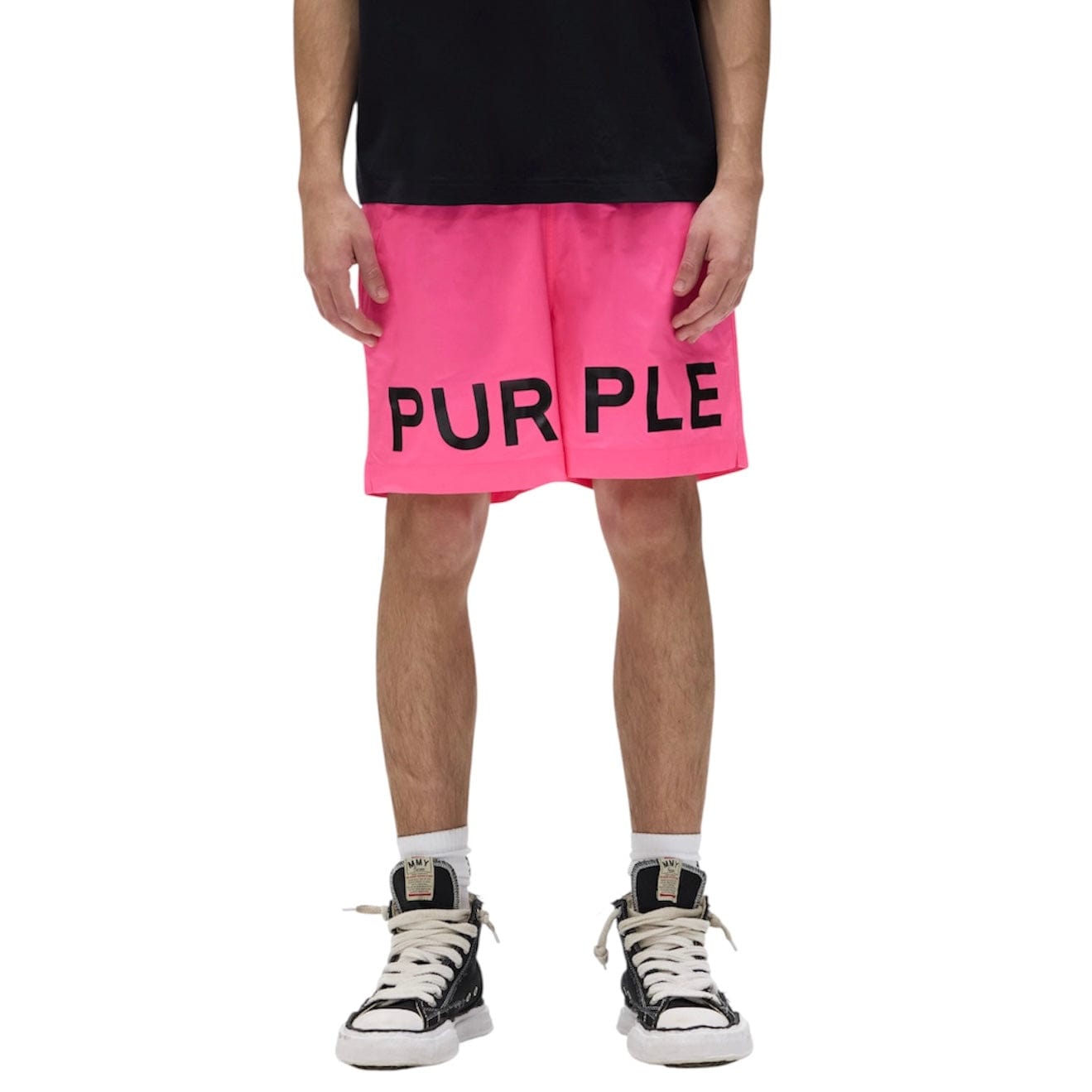 Purple Brand Wordmark Swim Shorts (Neon Pink) P504-PNPW325
