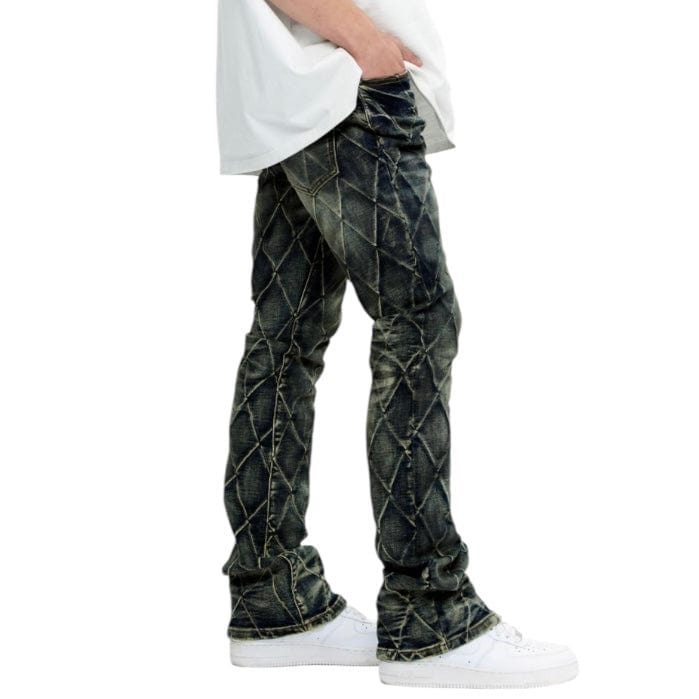 Valabasas Tired Stacked Denim Jean (Blue Vintage) VLBS-VJ3-1002