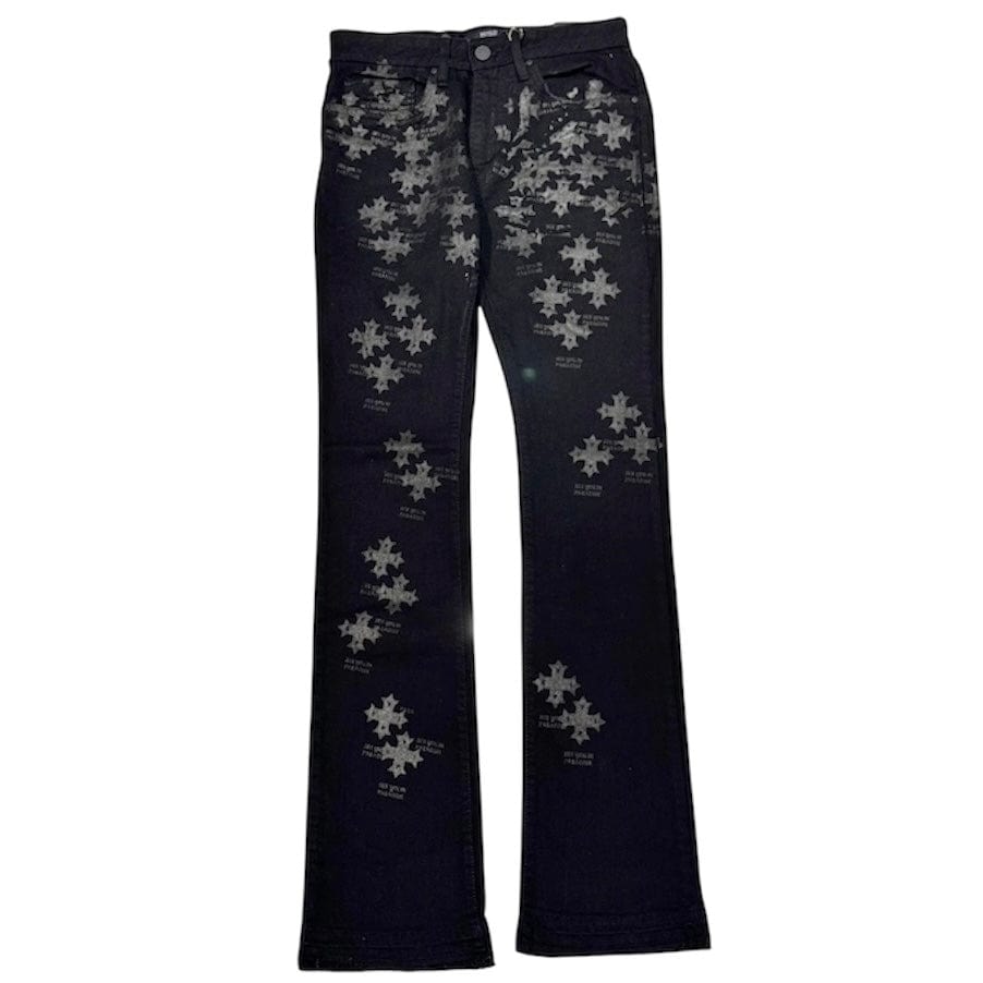 See You In Paradise Stamp Stacked Denim (Black) JTF2293