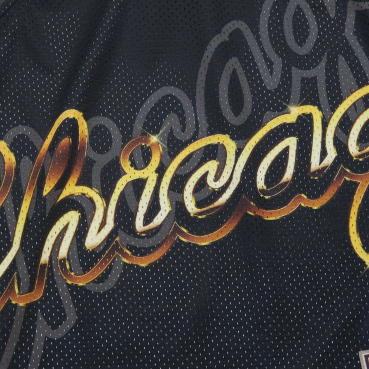 Youth Mitchell & Ness Big Face 4.0 Chicago Bulls Jersey (Black)