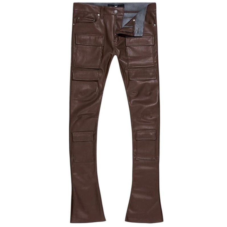 Jordan Craig Ross Stacked Thriller Cargo Pants (Brown) JRF2250