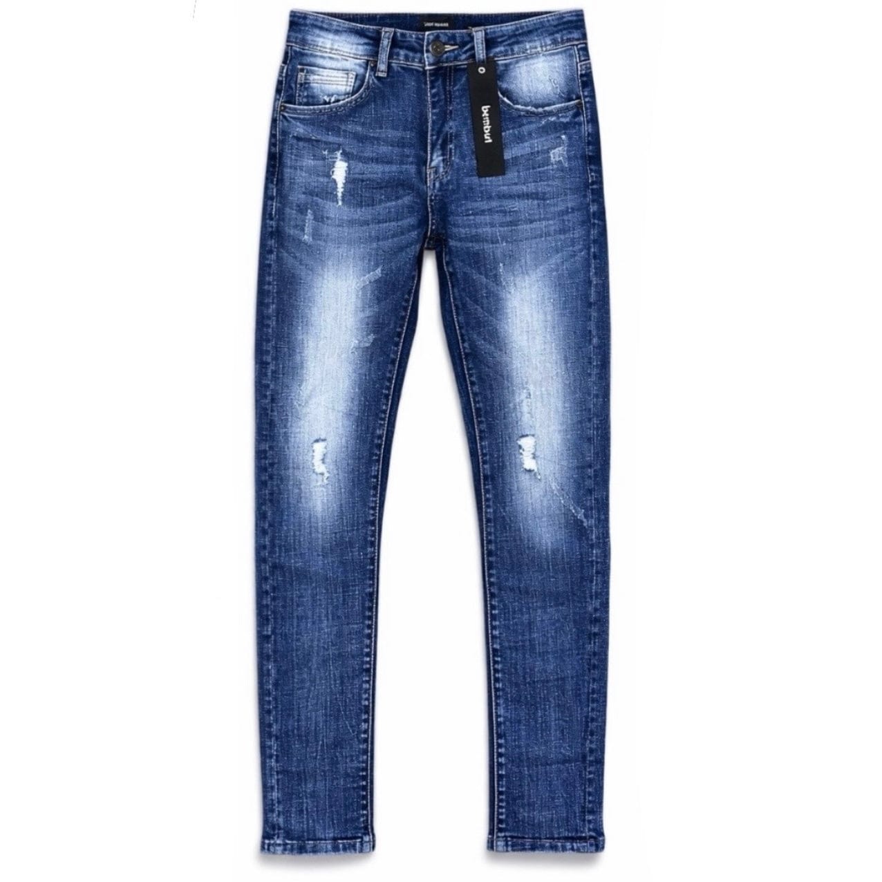 Bemburi Skinny Fit Distressed Denim Jean (Indigo Wash) M8767D