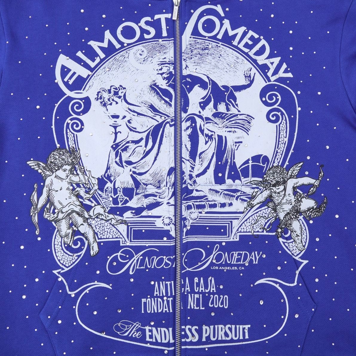 Almost Someday Lavish Zip Up Hoodie (Blue) AS-H25-026