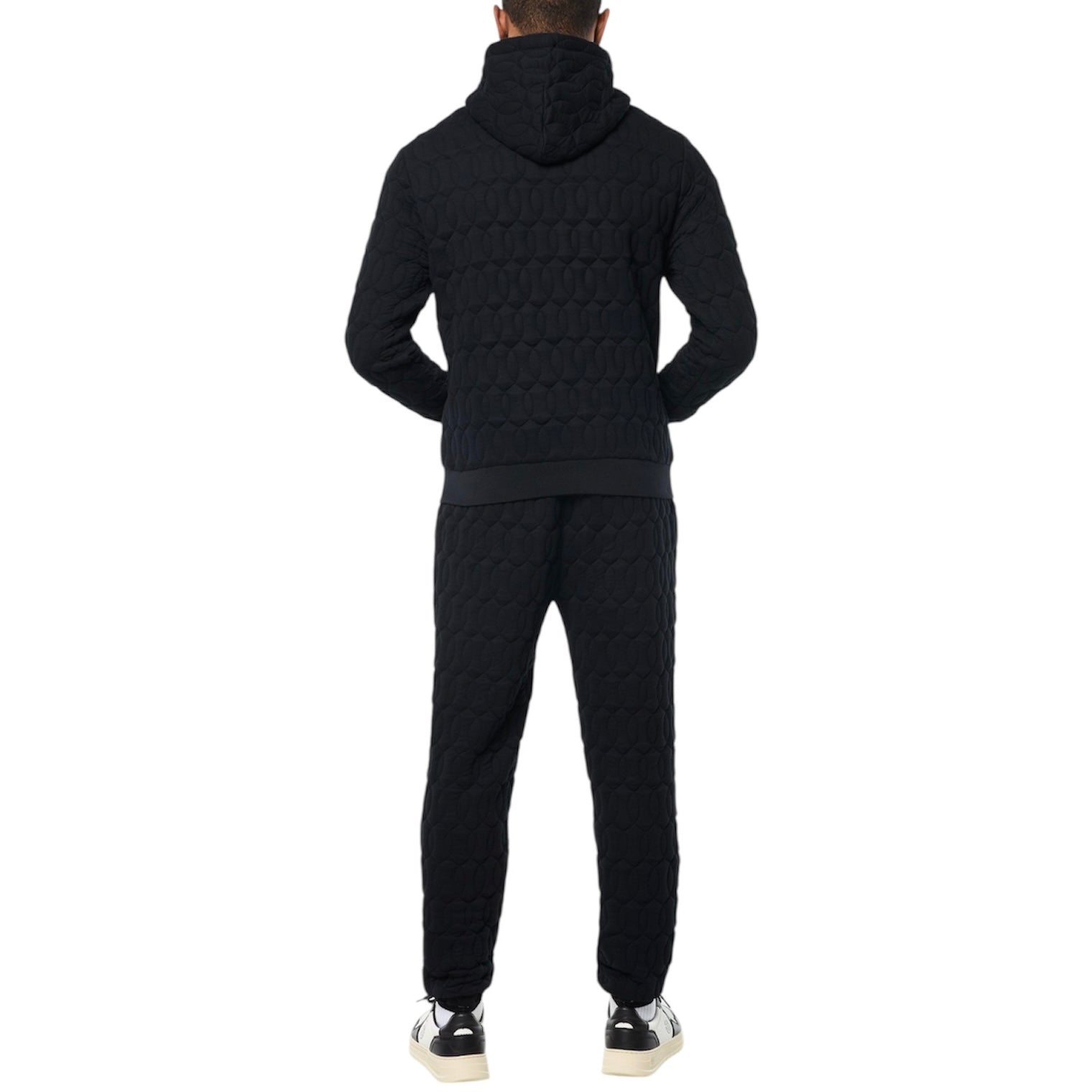 Sergio Tacchini Aversa Quilted Hoodie & Sweatpants Set (Black Beauty)