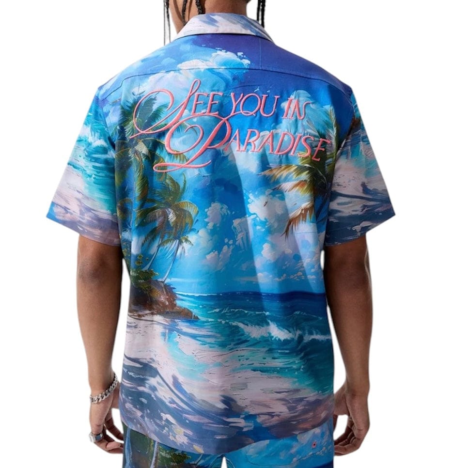 Jordan Craig Retro Wanderlust Party Short & Shirt Set (Clearwater) 2060-2060S