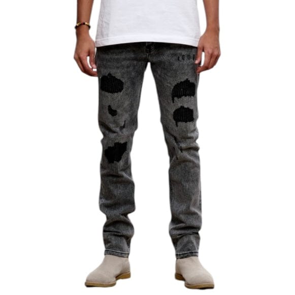 Anom Skinny Fit Skyline Denim Jean (Gray Wash) ANM184SF