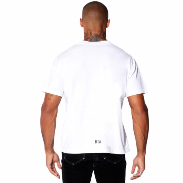 RTA Short Sleeve Liam Front Logo Tee (White) ME00K83