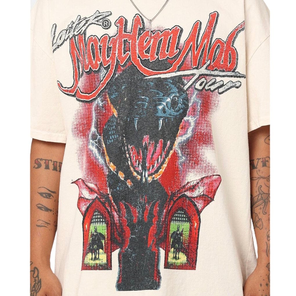 Loiter Mayhem Mob Vintage Tee (Off White)