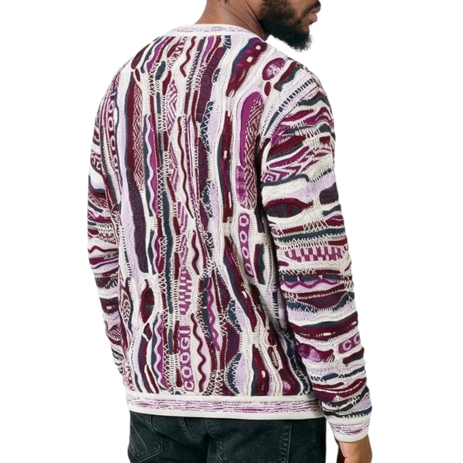 Coogi Pacific Maroon Crewneck Sweater (Multi)