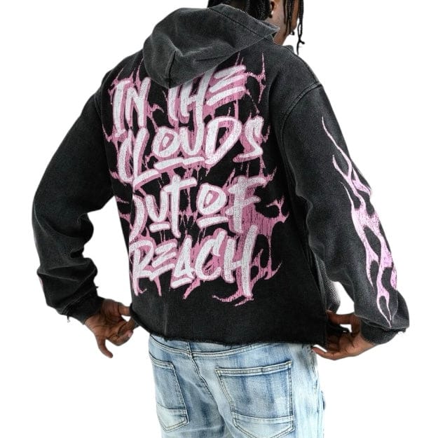 Taker Euphoria Cropped Hoodie (Black)