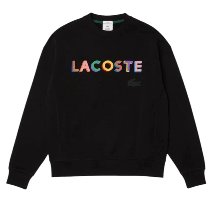 Lacoste Unisex Live Loose Fit Embroidered Fleece Sweatshirt (Black) SH7277-51